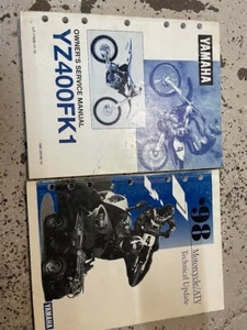 1997 1998 Yamaha YZ400FK1 Servicio Reparación Tienda Dueños Manual Juego Con - Imagen 1 de 7