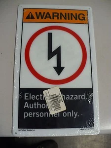 Laborsicherheit Versorgung Warnschild, 22315PL, 7" x 10", elektrische Gefahr, neu  - Bild 1 von 1
