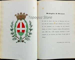 1957 LITOGRAFIA STEMMA MONDOVI' CUNEO MEDAGLIA DI BRONZO VALOR MILITARE - Imagen 1 de 1