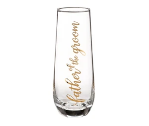 Father of the Groom Stemless Champagne Glass - Picture 1 of 5