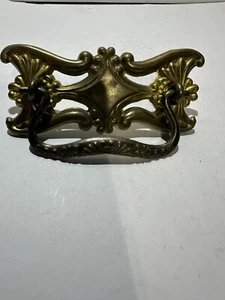 Vintage Brass Backing Metal Handle Drawer Pull - Dresser- Cabinet - Furniture DR - Picture 1 of 4