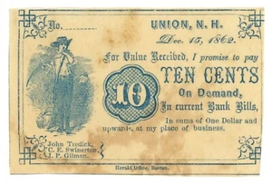 Union New Hampshire 1862 NH 10c (L1455) - Imagen 1 de 2