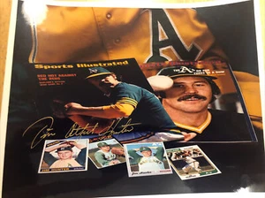 Jim Catfish Hunter handsigniertes HOF 8x10 Daniel Walth individuelles Foto Oakland A’s - Bild 1 von 2