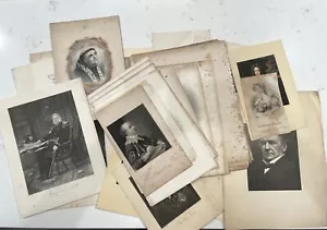 57 antike Portrait Gravuren, Exlibris etc. Präsidenten, Engländer - Bild 1 von 8