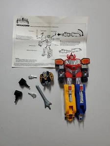 1991 Mighty Morphin Power Rangers Deluxe Megazord Bani 9” tall W Manual - Picture 1 of 7