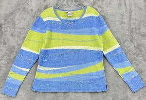 Vintage Talbots Pullover Damen Large Colorblock Noppen Strick Wearable Art Pulli - Bild 1 von 10