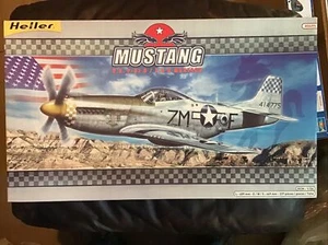 HELLER-#80495-MUSTANG-N.A. F-6-D /P-51D MUSTANG-KIT- NOT SEALED~1/24 SCALE - Picture 1 of 7