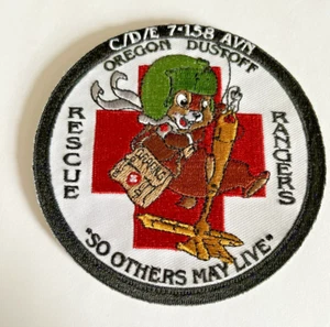 Rescue Rangers Patch AVN Dust off C/DE 7-158 USA Army Aviation Oregon Guard 4" - Picture 1 of 2