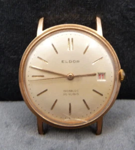 Montre mécanique automatique, ELDOR, calibre ETA 2460, dateur, à restaurer. - Imagen 1 de 14