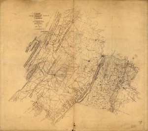A4 Reprint of American Cities Towns States Map Virginia - Picture 1 of 1