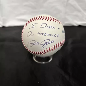 Pete Rose Signed Baseball PSA COA RARE INSC I Didn’t Do Steroids Auto Reds - Picture 1 of 9