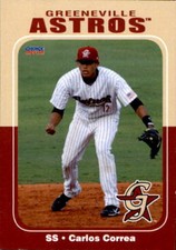 2012 Greeneville Astros Carlos Correa Gurabo Puerto Rico PR Baseball Card