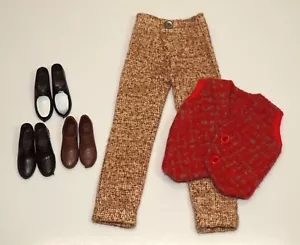 Vintage 60er KEN Clone SLACKS Flanell WESTE Schuhe * braun schwarz zweifarbig Halbschuhe - Bild 1 von 4
