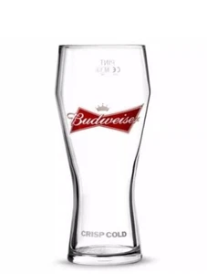 Set Of 2 x Budweiser Pint Glasses 20oz Brand New 100% Genuine CE Marked - Picture 1 of 2