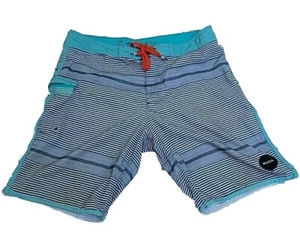Pantaloncini da uomo vintage RVCA elasticizzati a righe bianche e nere taglia 32 - Foto 1 di 4
