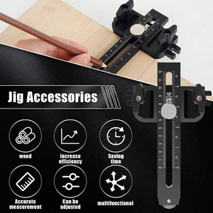 Thin Rip Jig Table Saw Jig Guide Adjustable Thin Rip Guide Aluminum Alloy LiSYZ - Picture 1 of 11