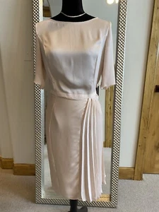 Nina Ricci by Ikram Petal Pink Midi Dress w/ Ruffle Accent FR 40, US 8 - Picture 1 of 10