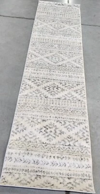 Пятнистый ковер сзади цвета слоновой кости/серый 2 x 8 футов, сниженная цена 1172753921 TUL272A-28 - Изображение 1 из 4