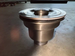 3-1/2 Inch 304 Stainless Steel Drain With Removable Strainer Basket and Stopper - Bild 1 von 6