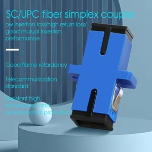 SC UPC Simplex Mode Fiber Optic Adapter SC UPC Optic Fiber Coupler SC Flange - Imagen 1 de 9