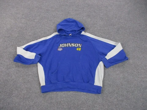 NASCAR Hoodie Sweatshirt Adult 2X Blue Jimmie Johnson Pullover Logo  Womens Cover