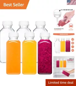 Portable 6-Pack of BPA-Free 12oz Juice Bottles - Lightweight & Airtight - Picture 1 of 10
