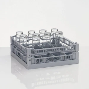 Gläserkorb aus Kunststoff 16 Gläser GH 120mm 400 x 400 x 160 mm - Bild 1 von 1
