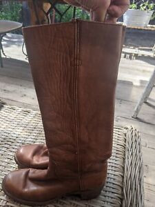 Frye Vintage Campus Womens 8B Leather Heeled USA Made Riding Boots 