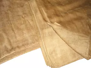 CROSCILL CHEVRON CHENILLE BUTTON GOLD (PAIR) CURTAINS PANELS RAYON BLEND 44X84 - Picture 1 of 5