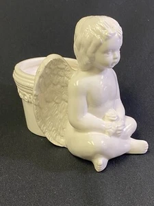 Angelo in ceramica cherubino vaso fioriera decorazione casa portagioie - Foto 1 di 17