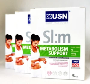 USN Slim 90 Capsules Metabolism Support (3x30 Caps) - Picture 1 of 6