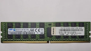 Lenovo 32GB PC4-17000 DDR4-2133 ECC REG 95y4810 M393A4K40BB0-CPB 4Q RDIMM 288 - Picture 1 of 6