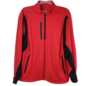 Sun Mountain Rain Wear Pullover Herren XL rot/schwarz 1/4 Zip Windbreaker Golf - Bild 1 von 18