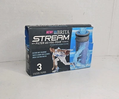 BRITA Stream Pitcher Replacement Water Filters - 3 Pack - New Factory Sealed  - Image 1 of 4