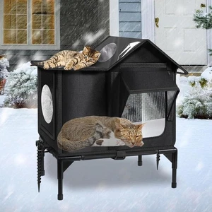 Casa para gatos con calefacción para gatos al aire libre refugio resistente a la intemperie VERSIÓN MÁS NUEVA - Imagen 1 de 9