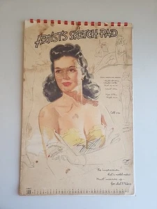 VTG. 1947 Munson Artist's Sketch Pad Pin-up Illustrated Complete 12mo Calender - Picture 1 of 18