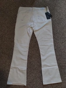Rock & Republic Women's 16 Kassandra Bootcut Jeans White NWT 36x32 FLAW - Picture 1 of 11