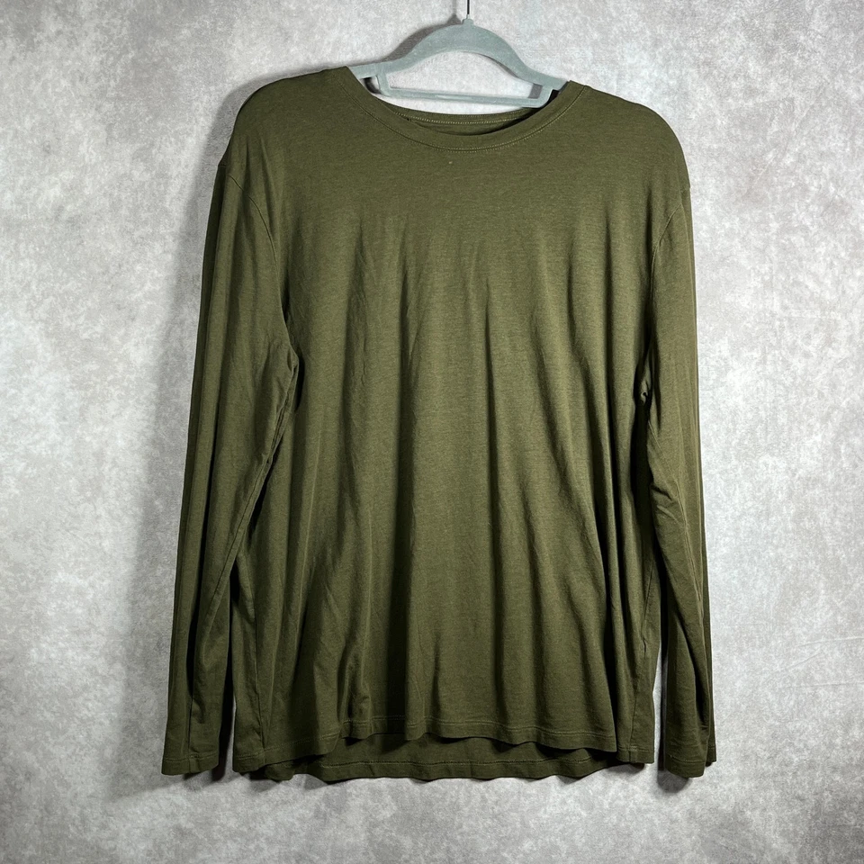 Camisa Helmut Lang Mujer Talla XL Verde Mangas Largas Cuello Redondo Minimalista Informal Foto 1 de 4