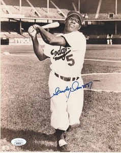 Sandy Amoros (d.1992) Signed 8x10 Photograph Autographed Photo 1955 Dodgers JSA - Picture 1 of 1