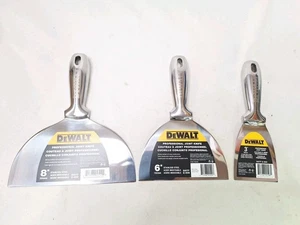 DEWALT 3pcs Joint Knife Set 8", 6", 3" Stainless Steel, Professional Joint Knife - Picture 1 of 5