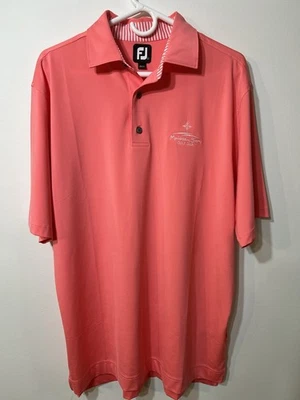 Polo de golf Mohegan Sun Footjoy para hombre talla grande rosa coral PGA LIV Foto 1 de 3