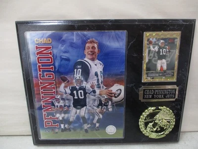 Placa fotográfica con tarjeta Chad Pennington New York Jets Foto 1 de 2