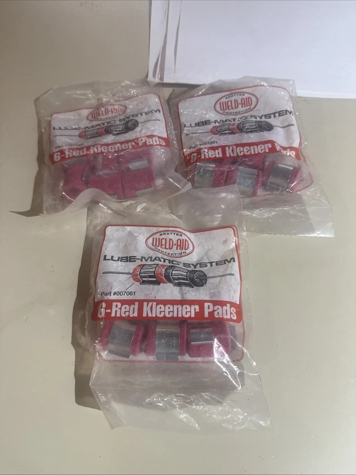 Weld-Aid Lube-Matic Kleener Pads 007061 - 3 Bags of 6 (Total Qty  18 Pads) - Image 1 of 1