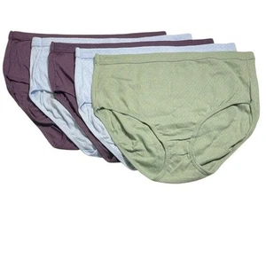Jockey Elance Breathe Cotton Brief Panties Set Of 5 Dreamy Blue 9 New - Picture 1 of 1