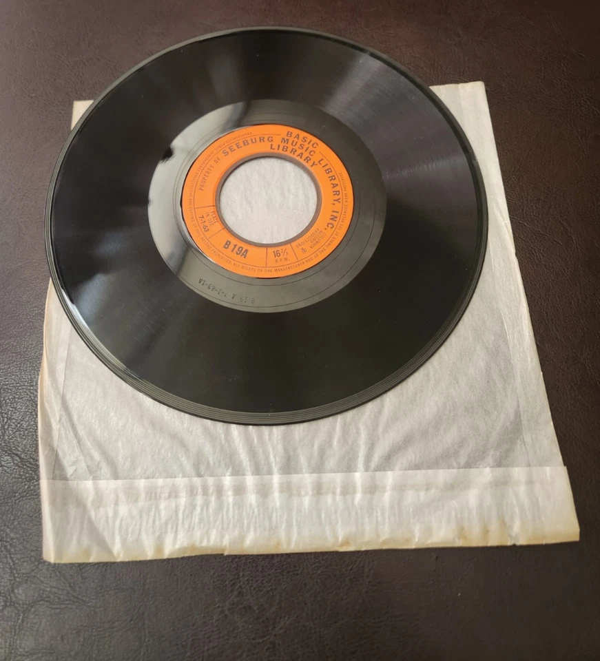 Seeburg Basic Music Library 9” Record #19 - Image 1 of 1