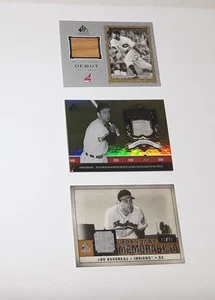 3 Lot SP legendary Cuts Lou Boudreau 2001 Debut Bat 2006 Jersey 2008 Jersey #/40 - Picture 1 of 5
