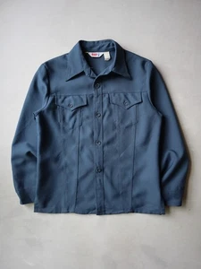 Sobrecamisa Levis Vintage Años 70 Azul Talla L Chaqueta Camisa Cazadora Hecha en EE. UU. - Imagen 1 de 7