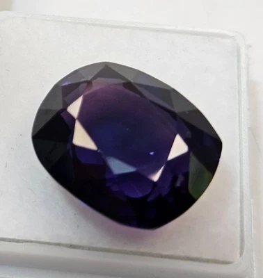 Piedra preciosa suelta certificada púrpura natural corte cojín amatista 20+ quilates Foto 1 de 4