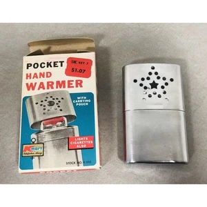 Calentador de manos de bolsillo vintage K-Mart caza camping al aire libre clima frío Kresge - Imagen 1 de 11