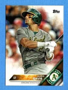 2016 Topps #598 Khris Davis Oakland Athletics - Picture 1 of 1